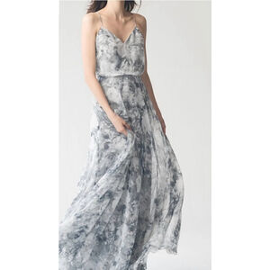 Jenny Yoo Collection Inesse Print maxi chiffon dress 4